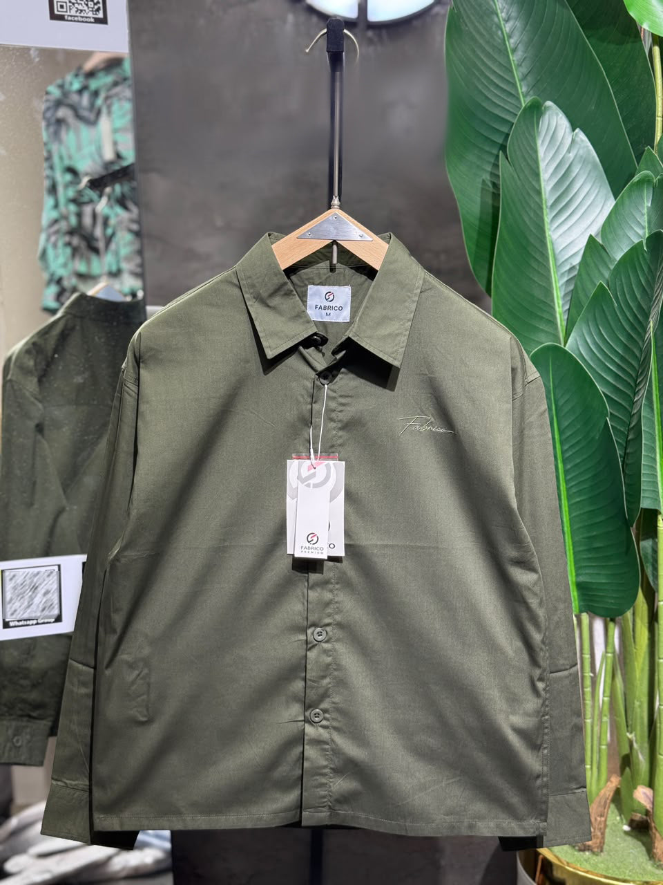 Premium Boxy Shirt β Olive Green