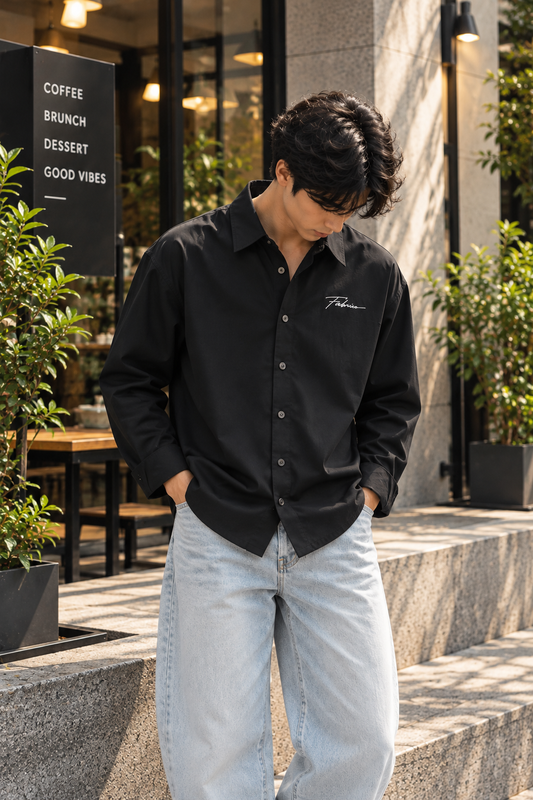 Premium Boxy Shirt – Classic Black