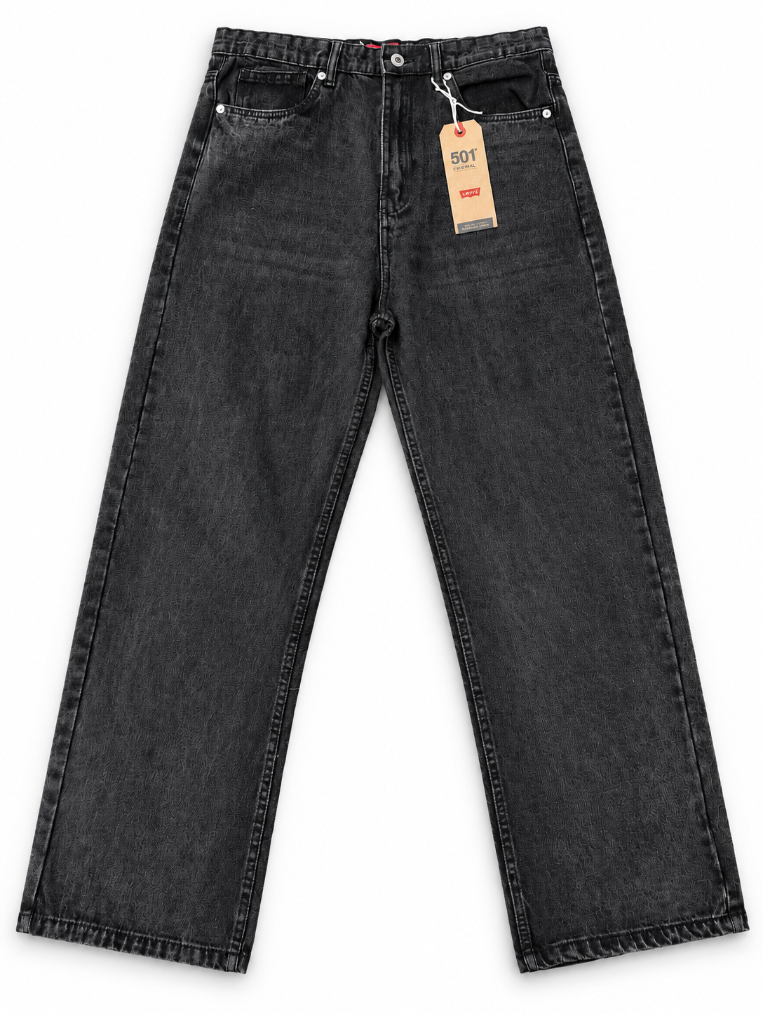 Light Black Relaxed Semi Baggy Denim Pant