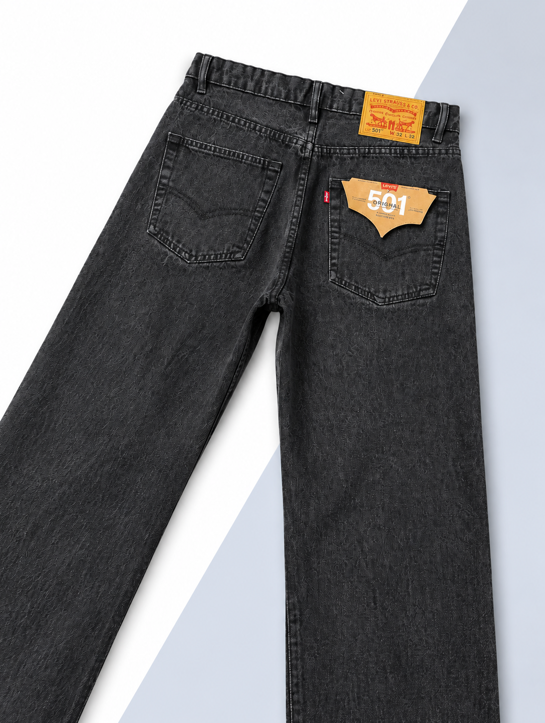 Light Black Relaxed Semi Baggy Denim Pant