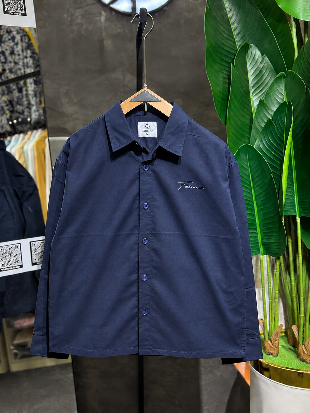Premium Boxy Shirt – Navy Blue