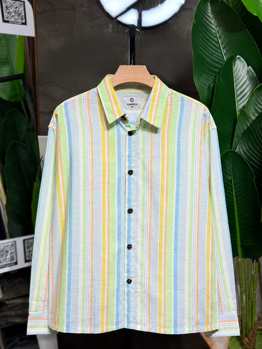 Premium Striped Boxy Shirt – Pastel Multi Stripe