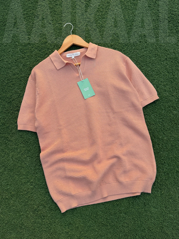 Peach Signature Knitted Polo