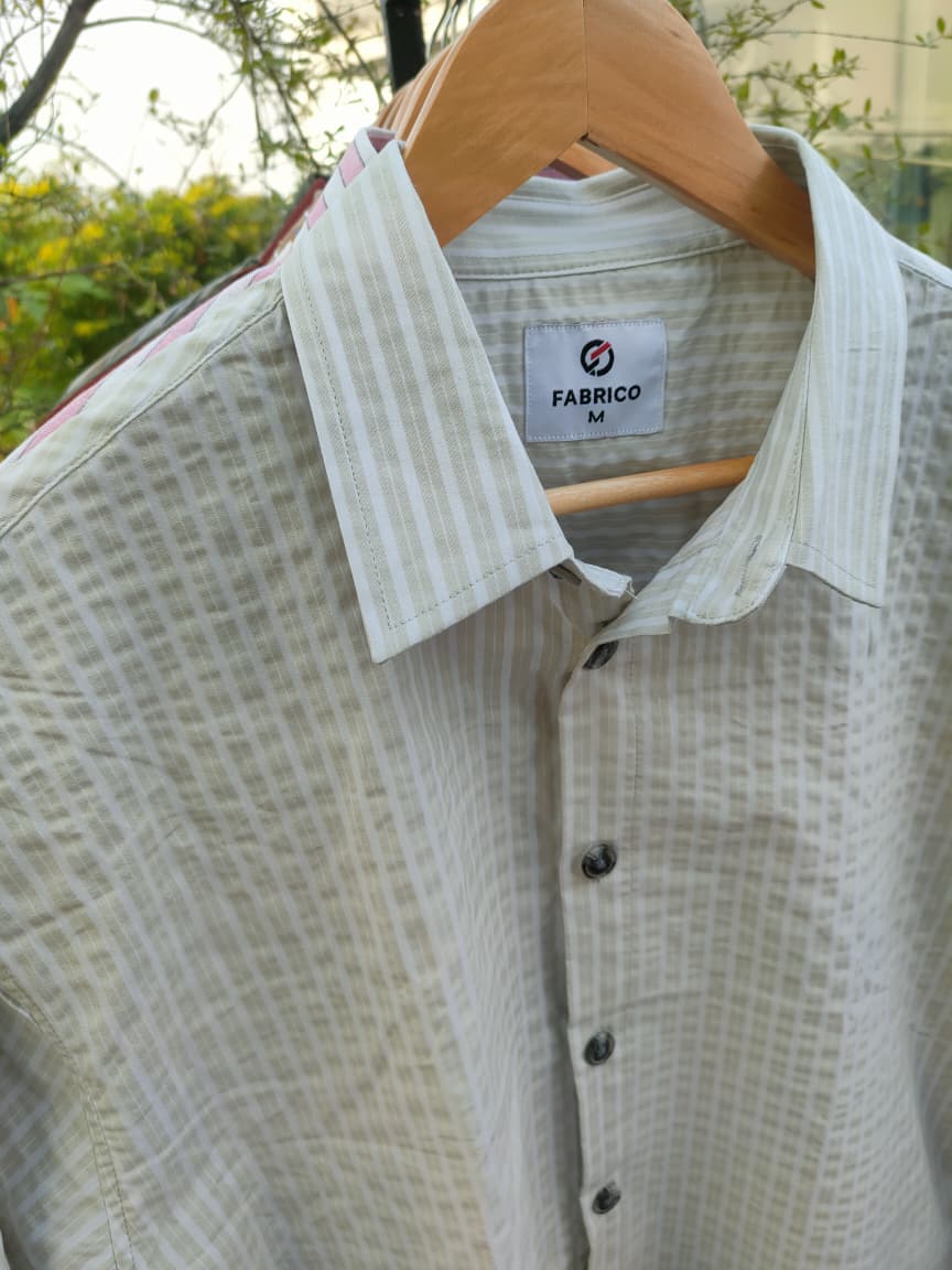 Premium Textured Urban Boxy Shirt – Off White