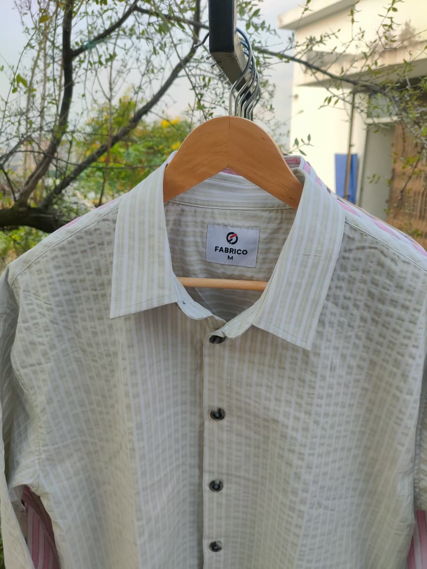 Premium Textured Urban Boxy Shirt – Off White
