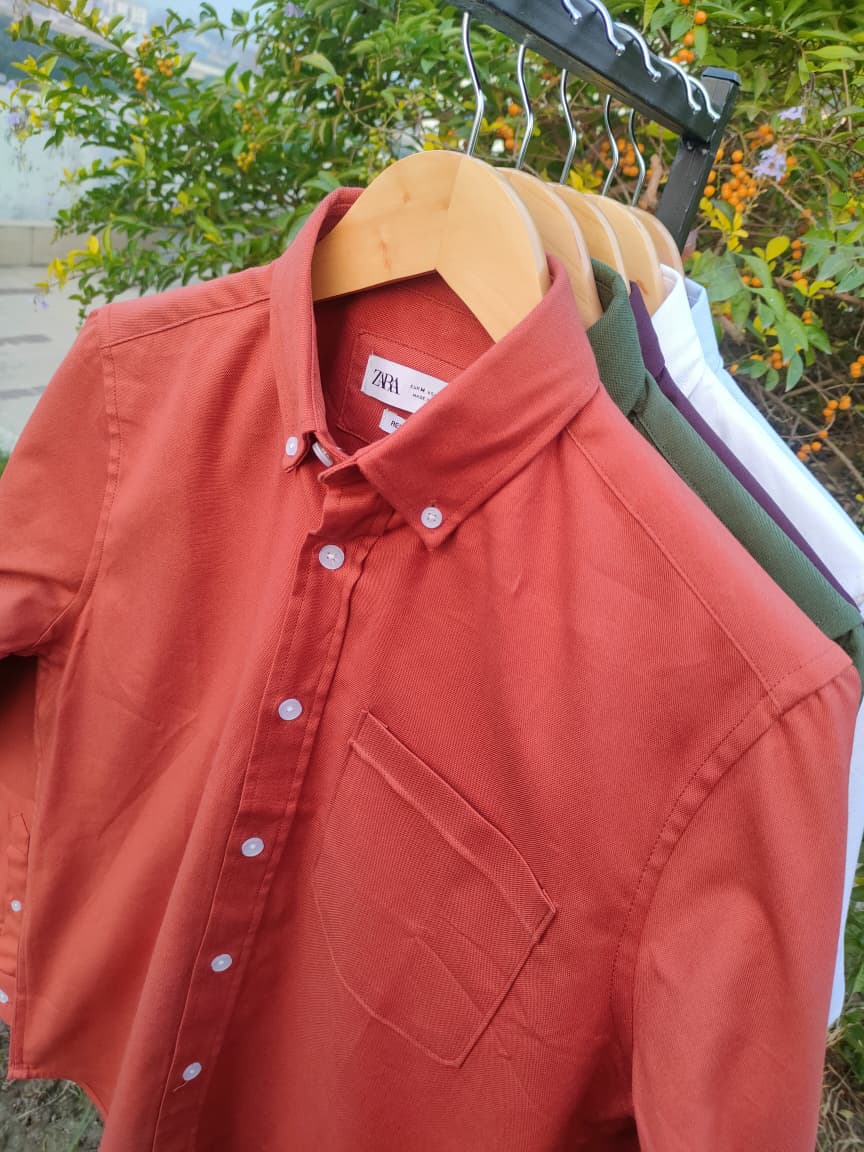 Oxford Pocket Shirt– Rust Orange