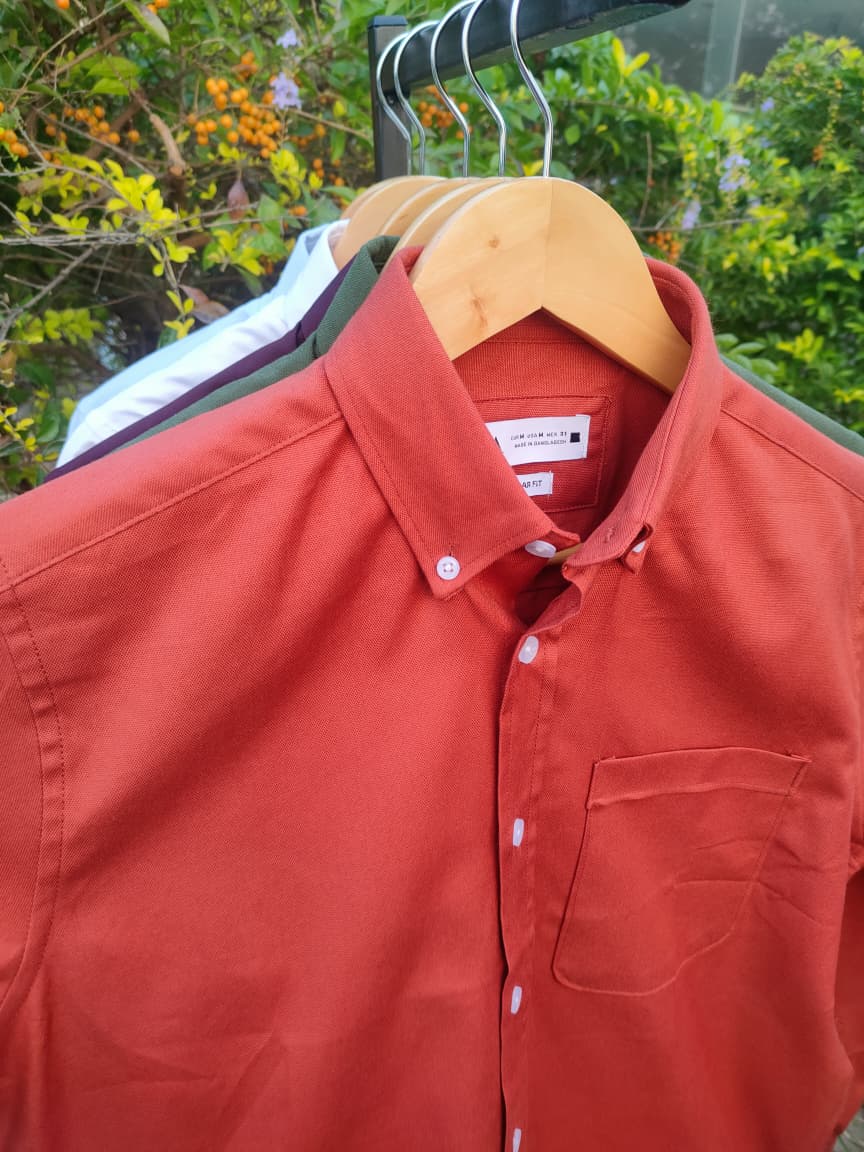 Oxford Pocket Shirt– Rust Orange