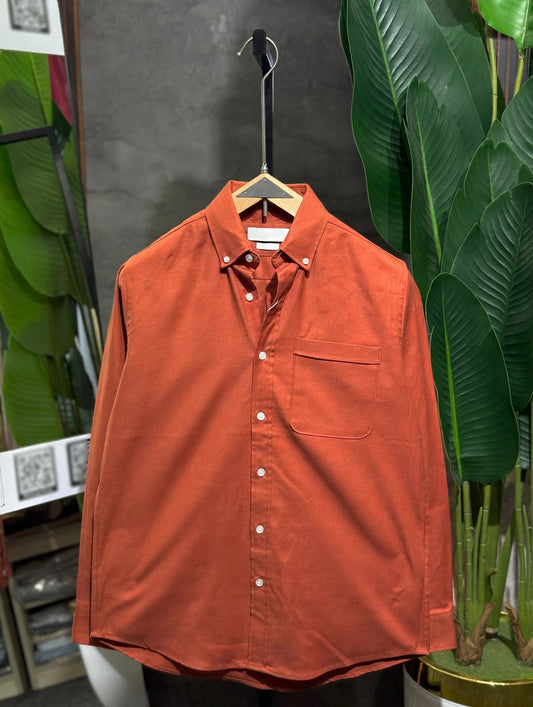 Oxford Pocket Shirt– Rust Orange
