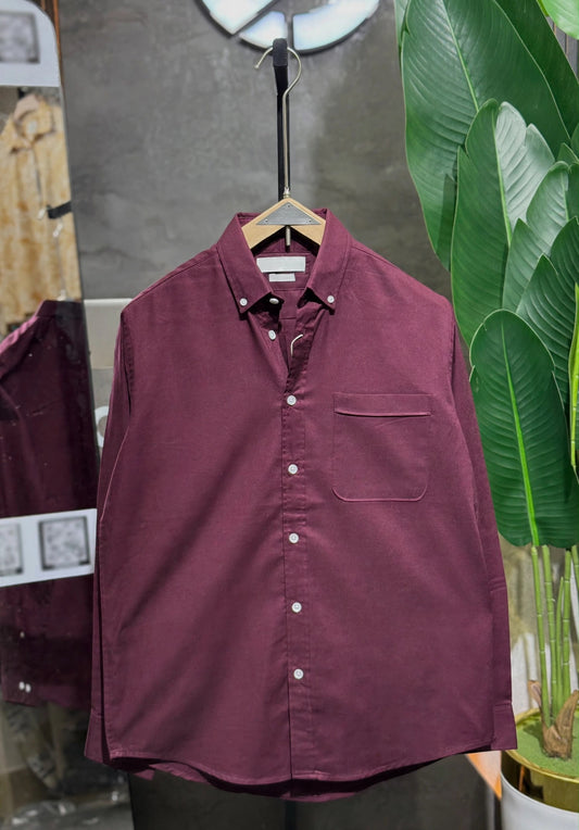 Oxford Pocket Shirt – Deep Mauve