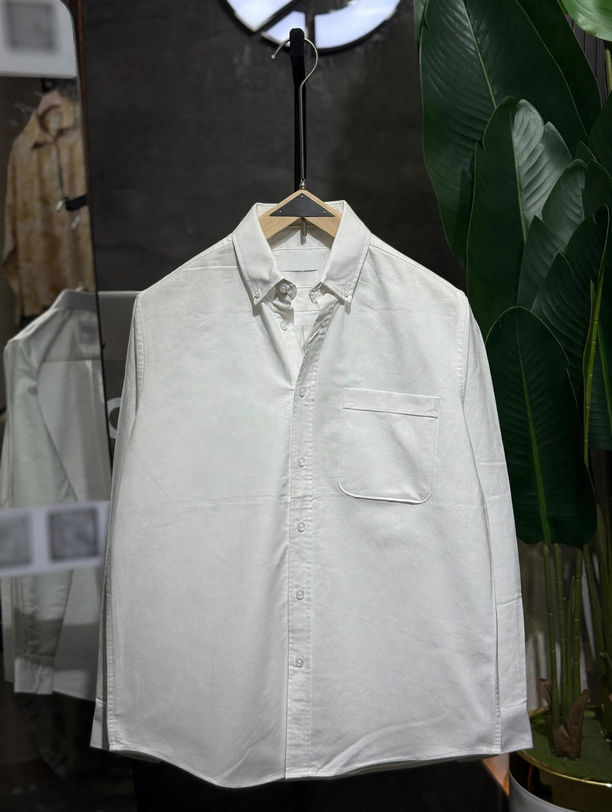 Oxford Cotton Pocket Shirt – White