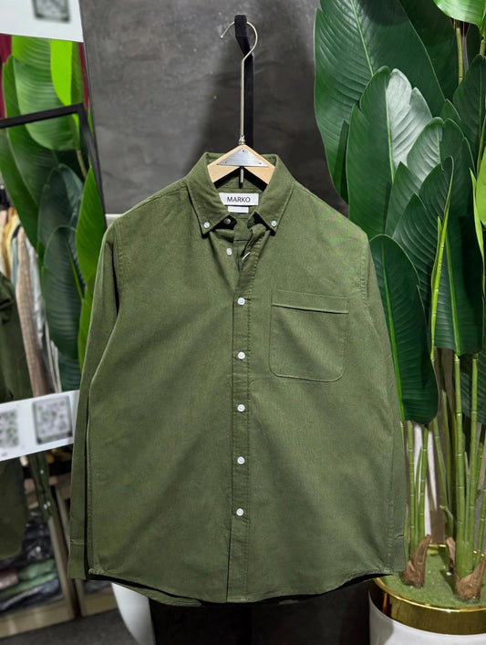 Oxford Pocket Shirt – Olive Green