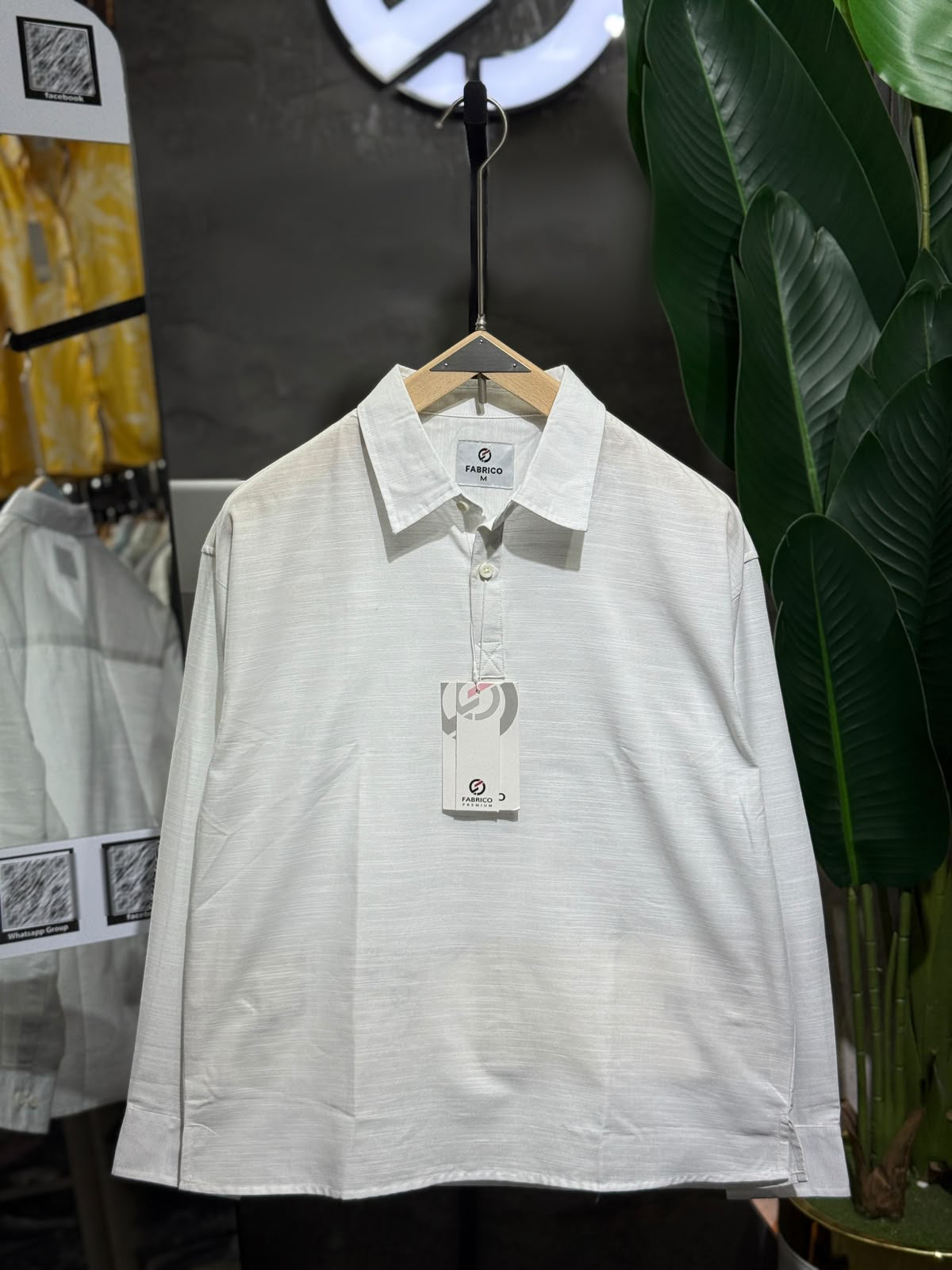 Premium Cotton Katua Boxy Shirt – Mid White