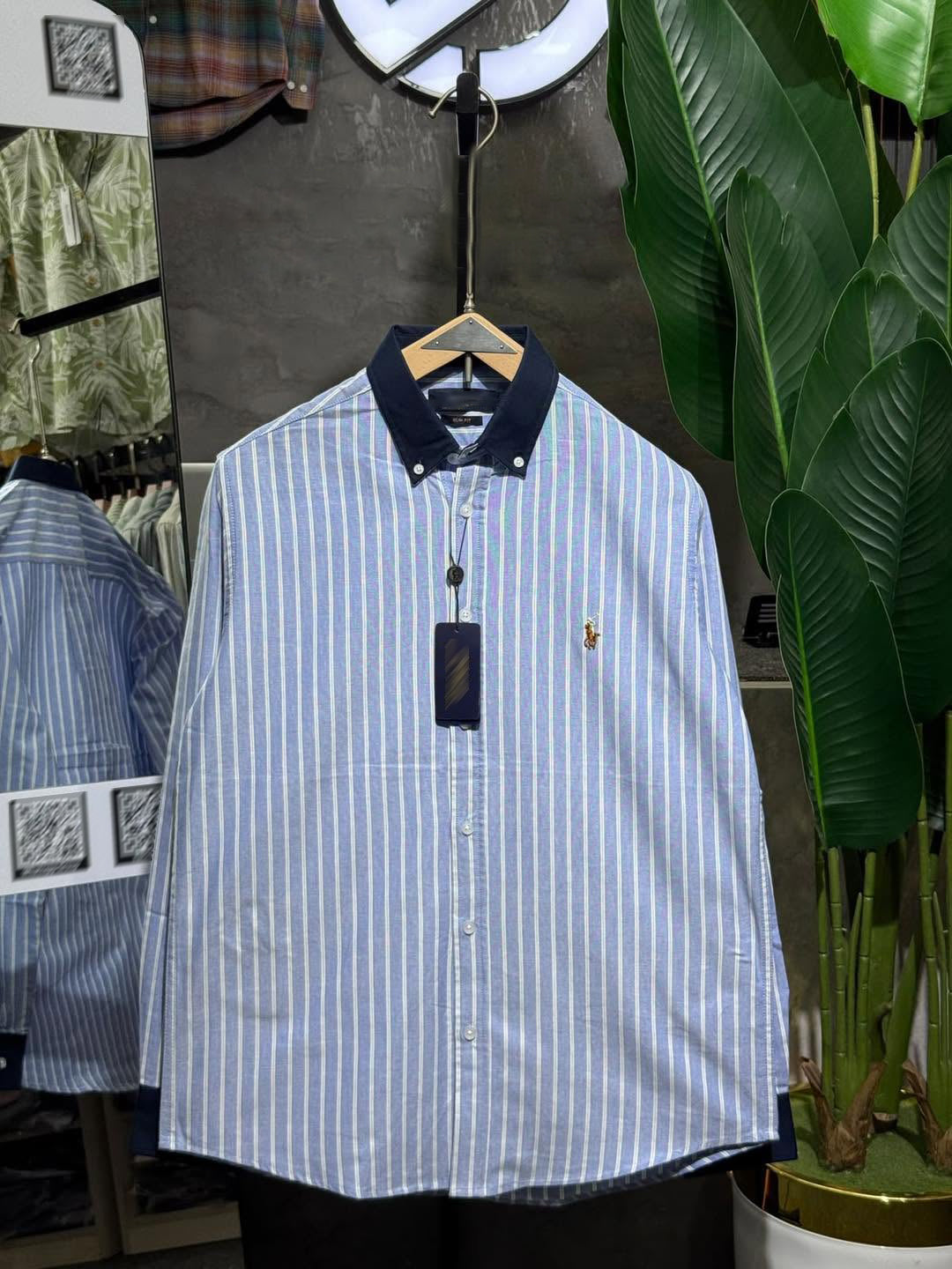 Old Money Oxford Remi Cotton Button-Down Shirt – Blue Stripe